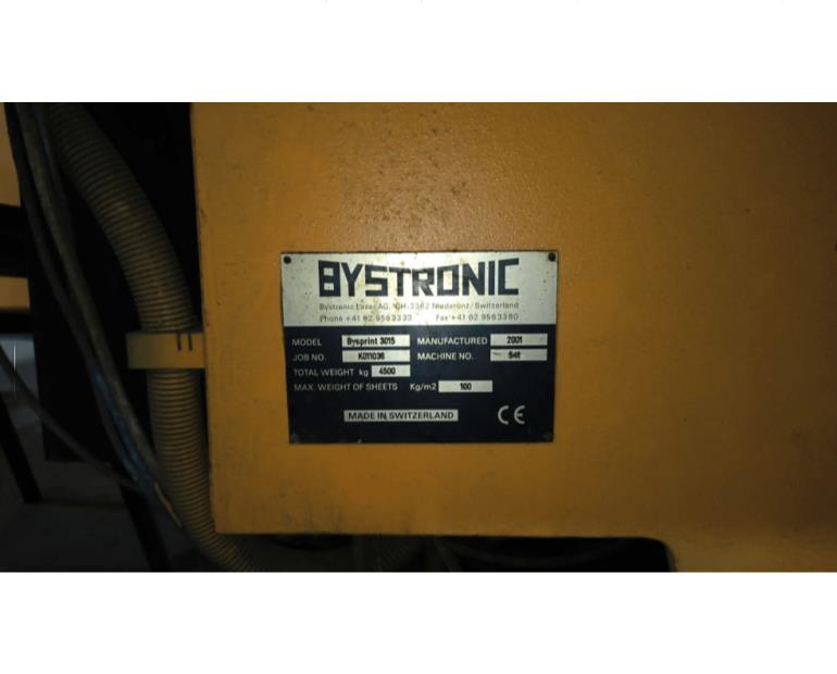 Foto de MÁQUINA CORTE A LASER BYSTRONIC BYSPRINT 3015